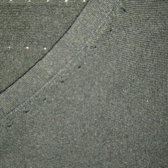 Banana Republic 100% Extra Fine Merino Wool Black V-Neck Sweater Size M - Picture 5 of 7